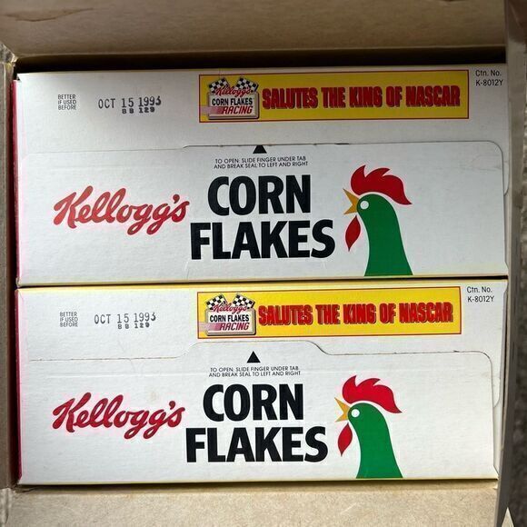 Vintage Collectible Kellogg's Corn Flakes Richard Petty Cereal Box Combo - Picture 5 of 9